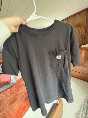 Carhartt Black Short Sleeve Pocket Tee with Logo Patch